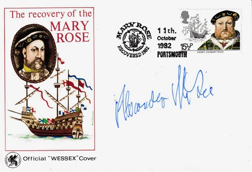 GB Wessex Cover: 1982 Mary Rose Recovery +Portsmouth SHS Signed Alexander McKee