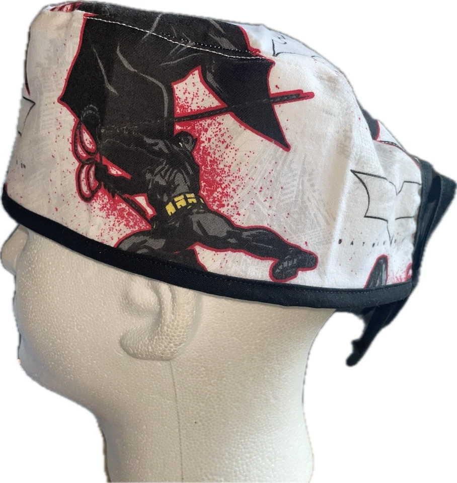 DC Comics Batman Blanco FLANELA Sombrero Exfoliante Gorra Quimio LEER DESCRIPCIÓN Foto 2 de 4