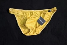 Rare N2N Bodywear SEXY SWIM MICRO Gold Bikini Brief. Medium. NWT