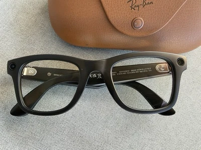 RAYBAN META WAYFARER GLASSES BLACK GREEN CLEAR TRANSITIONS GEN 1