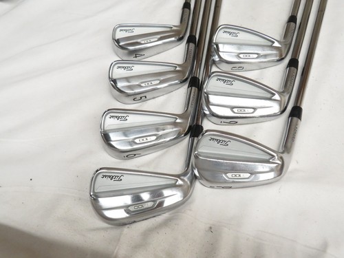 Used LH 2021 Titleist T100 Iron Set 4-PW AMT White S300 Stiff Steel Shafts S - Picture 8 of 9