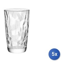 5X Packungen 3 GläSer Aus Glas Diamond Cooler Cl 47 Transparent Bormioli