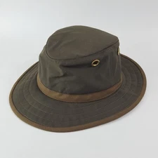 Tilley Waxed Cotton Outback Sun Hat Bucket Hat Size Medium Brim Crusher Cap TWC7