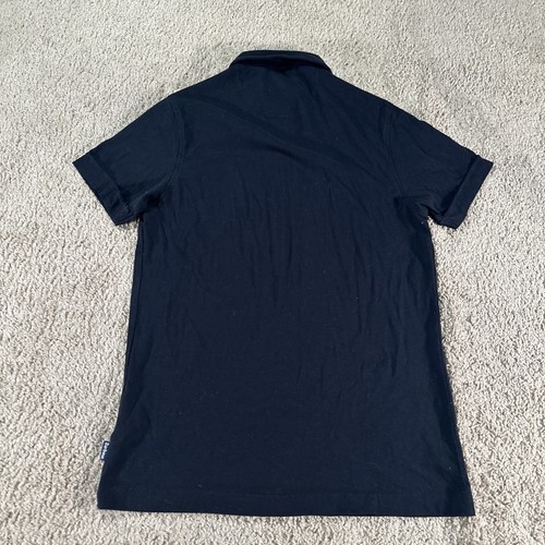 Barbour Polo Shirt Adult Small Black Corpatch Plaid Trim Performance Portugal - Afbeelding 16 van 16