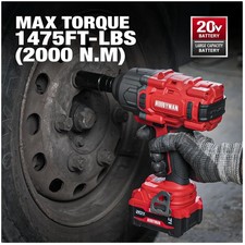 Cordless Impact Wrench, 4000mAh Battery, Brushless Motor