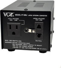 VT-500J - Japanese Step Up/Down Voltage Transformer Converts Japan 100 Volts To