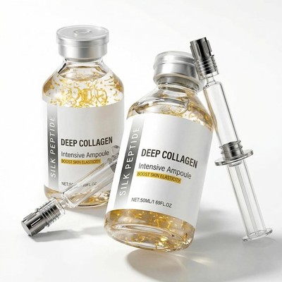 2PCS Silk Peptide Intensive Lifting Ampoule,Facial 0.85 Fl Oz (Pack of 2)
