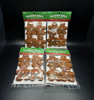 NEW Sleigh Bell Bistro Gingerbread Scatters Christmas Decor 4 Packs 48 Total