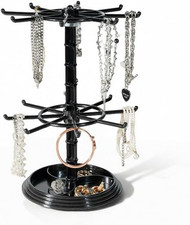 2 Tier Rotating Jewelry Display Stand, Necklace Holder, Jewelry Tree Stand, DIY