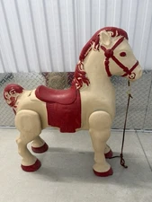 Vintage Metal Carousel Horse Figure / Playground Horse