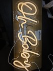 "Oh Baby" LED Neon Effect Sign Warm White Light 16.5" x 6.9" USB w/Switch H3 — photo 1
