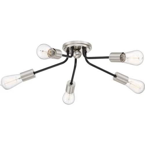 Latitude - 5 Light Flush Mount-Western Bronze Finish Flush Mount Quoizel - Picture 4 of 9