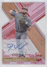 2019 Panini Elite Extra Edition Status Red Die-Cut 59/75 Davis Wendzel Auto 2t9