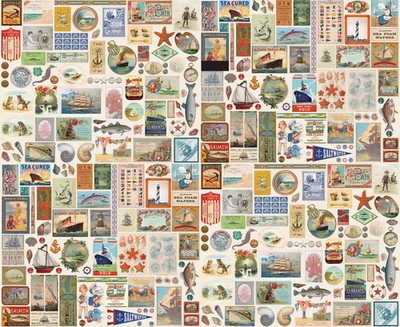 MODA - Saltwater by Cathe Holden - Saltwater Flay Lay Patchwork - Nautical ,1/4