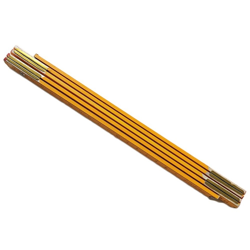 G Fold Ruler Wooden Folding Ruler Metric 1 Meter Orange Scale for Painting Drawing ...