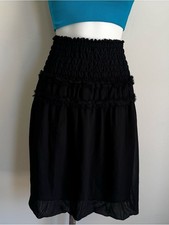 Vintage Mossimo Supply Co. Black Smocked Waist Midi Skirt Size M