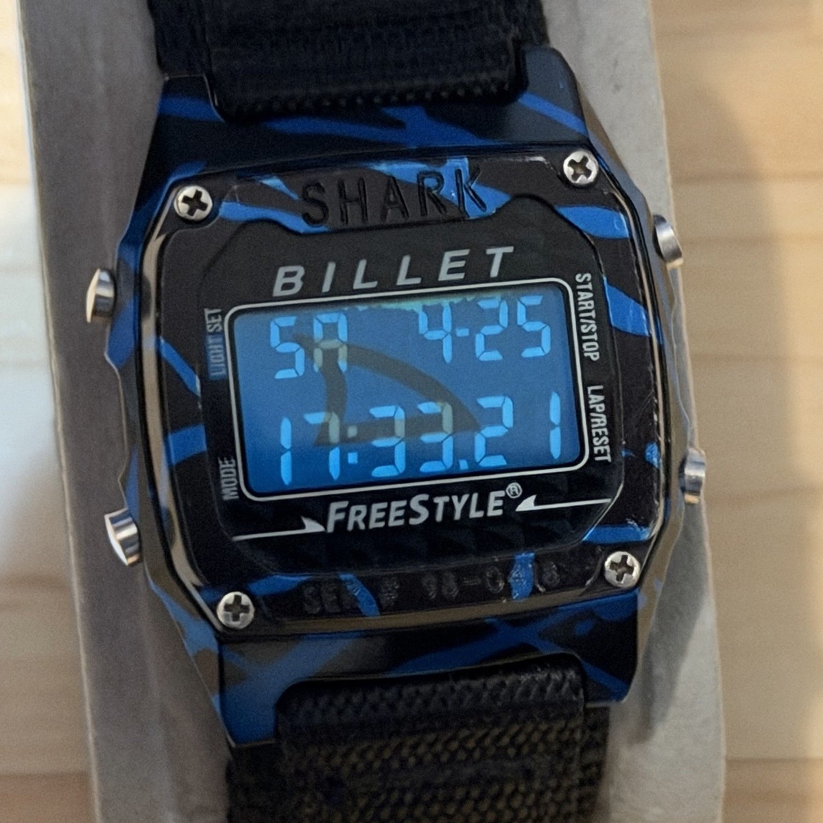 時計 FREE STYLE SHARK BILLET Watch 90s Freestyle Shark BILLET Aluminum Blue Black Surf Digital Watch