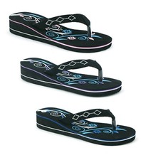 LADIES WOMENS LOW WEDGE HEEL SUMMER BEACH FLIP FLOPS THONG SANDALS SHOES SIZE