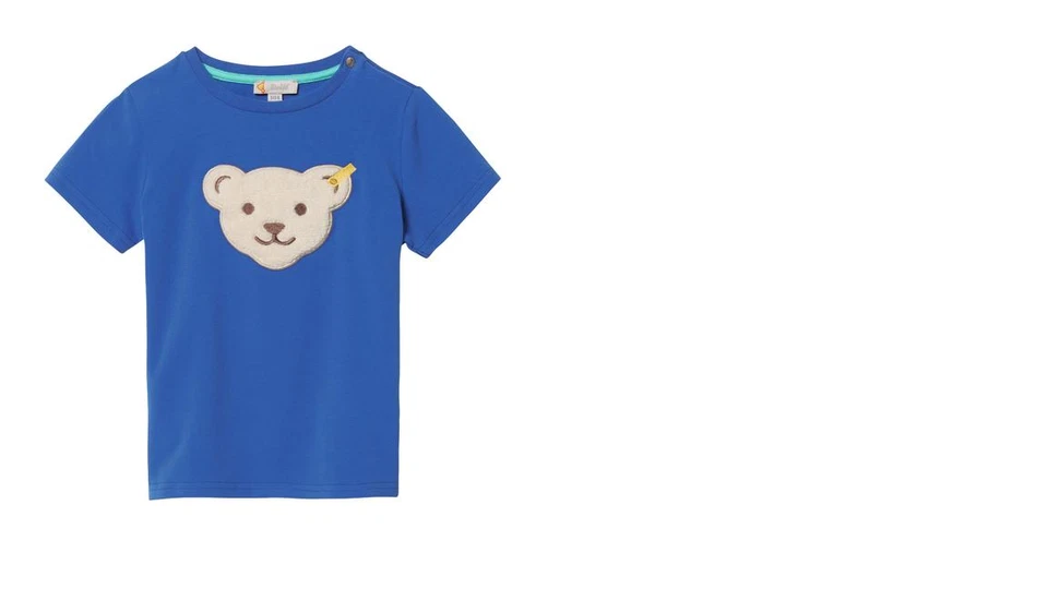 STEIFF Shirt mit Teddykopf, blau(surf in the web) gr. 116 - Bild 1 von 1