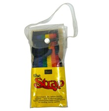 Vintage SEARS Roebuck The Strap Webbing Luggage Carrier Rainbow Adjustable 72&rdquo;