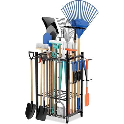 Tool Organizer 50-tool Yard Rack For Garage Storage Hooks Heavy-duty Steel