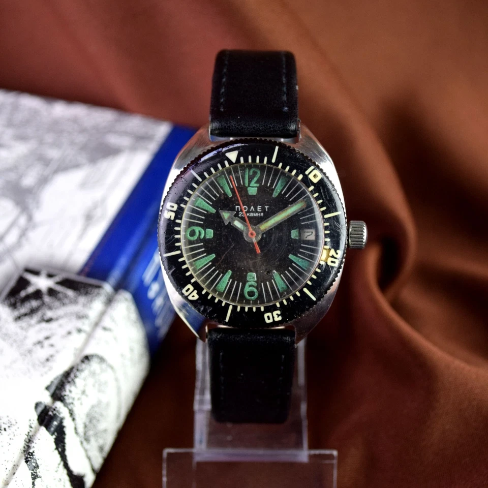 Reloj Pulsera Vintage Poljot Anfibio Buzo Soviético Hombre 23 Joyas Reparado Foto 3 de 4