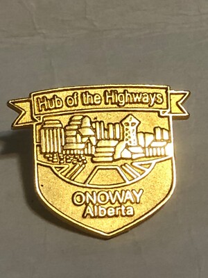 Onoway Alberta Metal Pin Pinback - Very Good-FREE SHIPPING