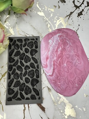 Tropische Blätter Gummi Textur Matte Polymer Clay | Ton Werkzeug UK