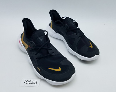 Nike Free RN Women's Size Running Shoes Black Metallic Gold