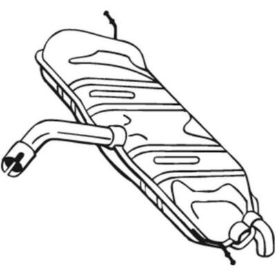 BOSAL Endschalldämpfer Schalldämpfer passend für VW Golf VI 233-453