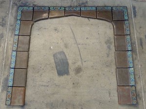 S S Vintage 17 Pc Fireplace Surround California Arts Crafts