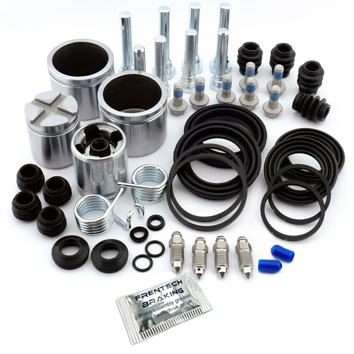 For Honda S2000 Front Rear Caliper Rebuild Kits Adjuster Pistons Pins