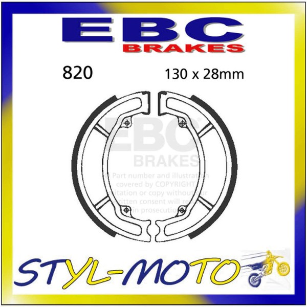 820 Rachen Hinten EBC Sym 50 Shark 1999-2003-image