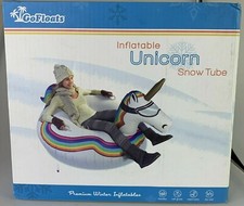 Unicorn Snow Tube Sled Outdoor Fun Winter Kids Adult Gift Fun Play Gift New