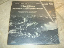 VINYL RECORD DISNEYLAND WALT DISNEY PROFESSOR JULIUS SUMNER MILLER FARADAY 