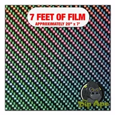 Hydrographic film Color Shift Carbon Fiber 7' x 20" hydro dip dipping