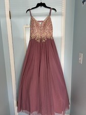 Pink fairytale prom dress size 7-- worn once, perfect condition
