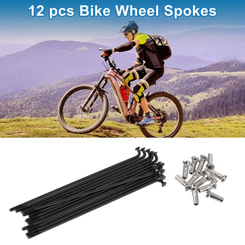 A ABSOPRO Lot de 36 rayons de vélo 14 G 275 mm en acier noir