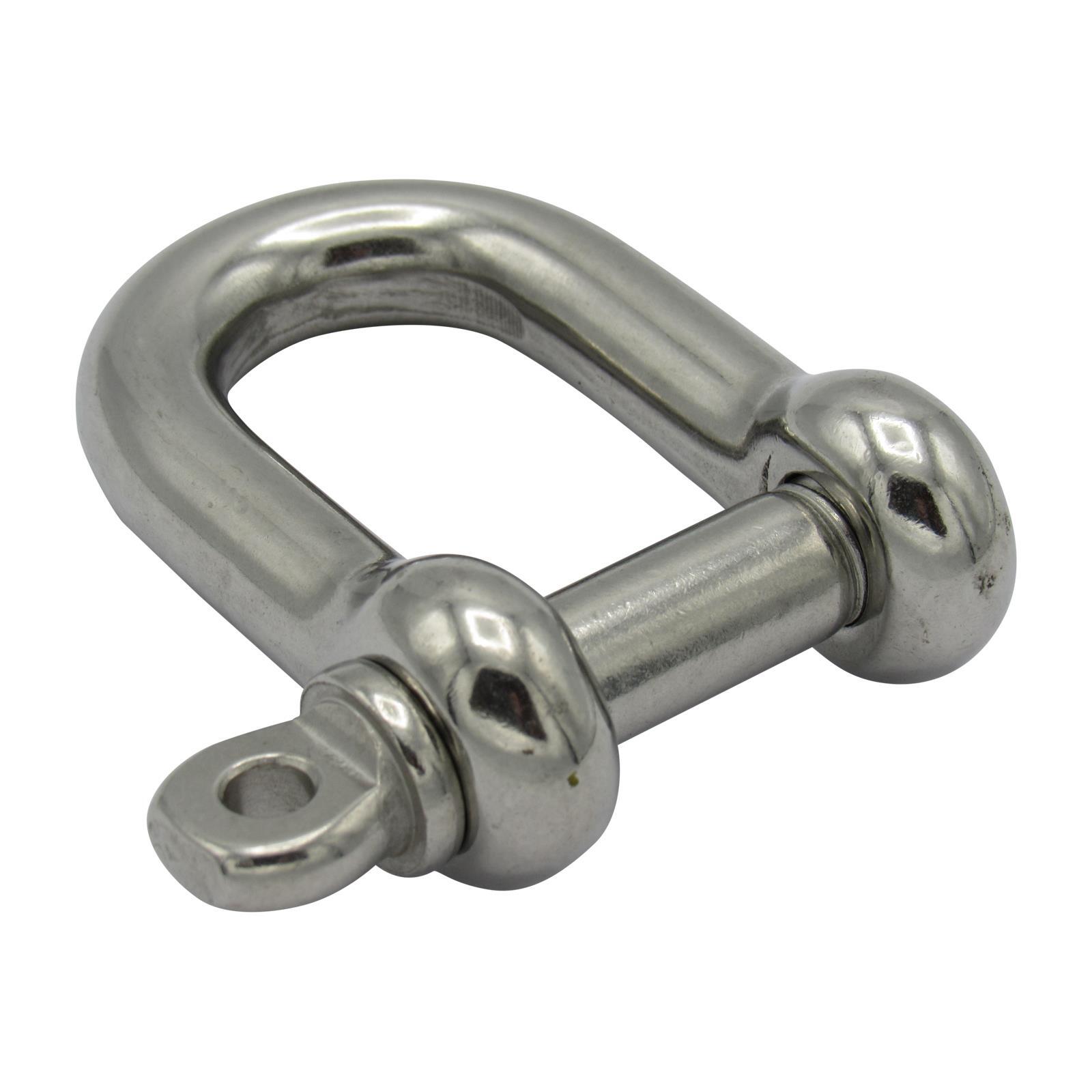 Stainless Steel Dee Shackle Screw Collar Pin 6MM (Marine Boat Rigging)