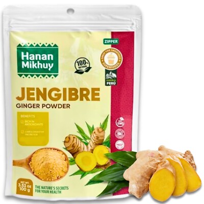 Jengibre Molido 100% Natural Ginger Powder for Digestive & Circulatory from Peru