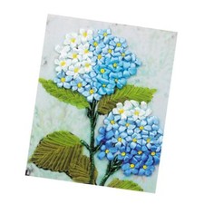 Band-Stickerei-Kit für Anfänger blaue Blume Muster diy Home Wanddekor