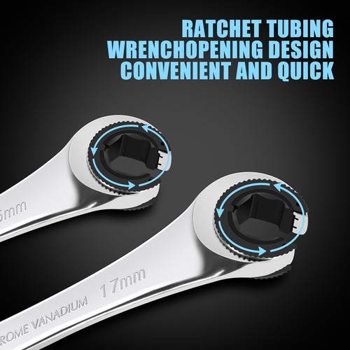 LOSCHEN Metric Ratcheting Wrench Combination Wrench Set -12pcs/set 8-19mm - Picture 2 of 7