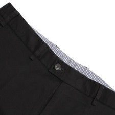 Hiltl NWT Chinos / Casual Pants Size 52 36 US Parma Regular Fit Black Cotton