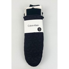 Calvin Klein CK Women's Mittens Black Quilted Logo Size Small