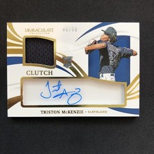 2021 Panini Immaculate-Triston McKenzie RC Clearly Clutch RPA /50 #CCR-TM
