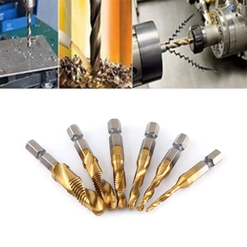 1/4" Sechskantschaft Bohrer Set mit Gewindeschneider M3-M10 Sechskantschaft - Bild 10 von 12