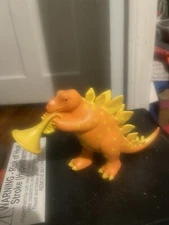 RARE Vintage ANKYO Marching Band Dinosaur Plastic Toy Figure Playing Trumpet