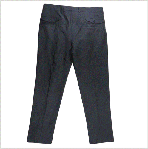 Lardini Mens Dress Pants 40/30 Wool Navy Pleated Classic Italy Button Fly NEW  - Picture 3 of 12