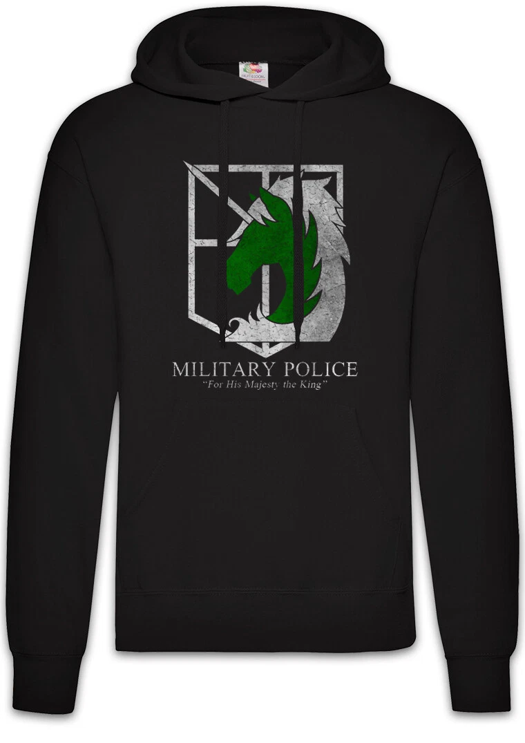 Military Police Logo Hoodie Pullover Attack On Logo Symbol Titan Sign Series