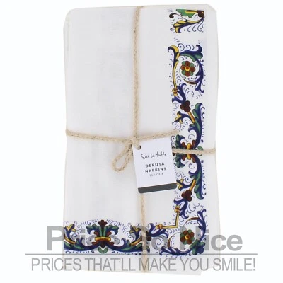 Sur La Table Deruta Napkins, Set of 4 MSRP $50